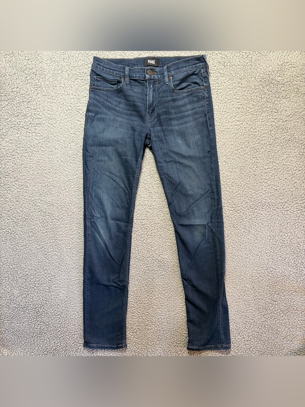 PAIGE Lennox Slim Fit Jeans Size Light Wash Blue Stretch Denim Men's Size 30X31